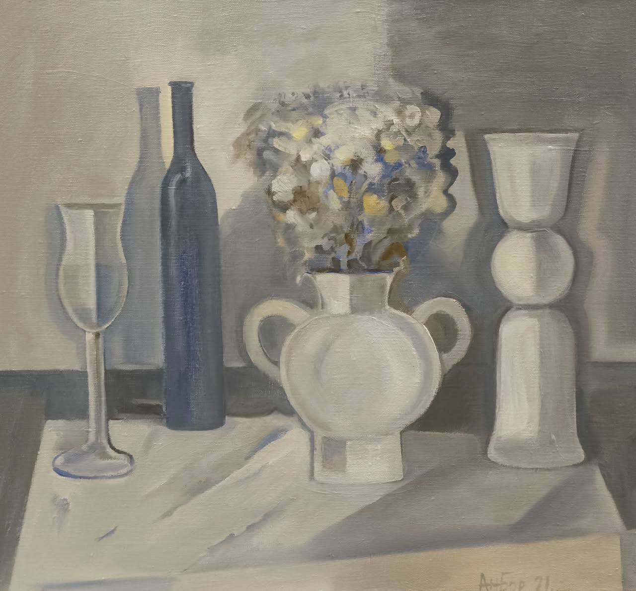 Натюрморт на синем фоне. Андрей Борисов (2021)