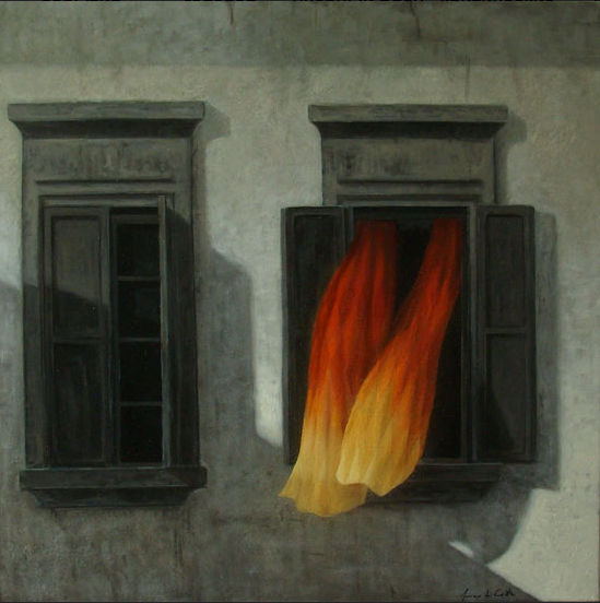 Luca di Castri. «Огонь». Cтанковая живопись - 2013 г.